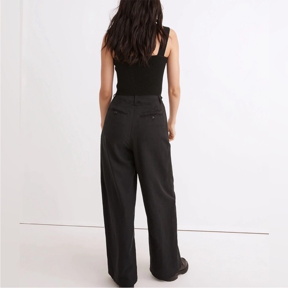 Madewell The Harlow Wide-Leg Black Pant Size 10 - Picture 2 of 4